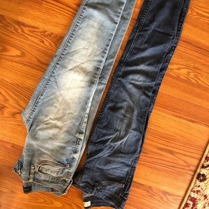 🔥 2/25 juniors ankle stretch denim jeans Hollister & Aero jeggings